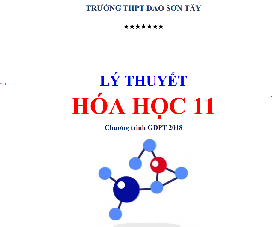 Tổng hợp lý thuyết hóa học 11 Chương trình GDPT 2018 Miễn phí